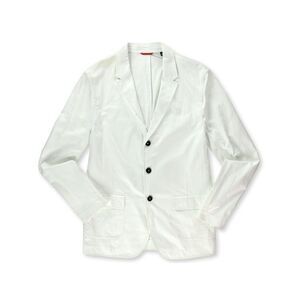 Sons of Intrigue Mens Casuals Three Button Blazer Jacket, White, XL, DM